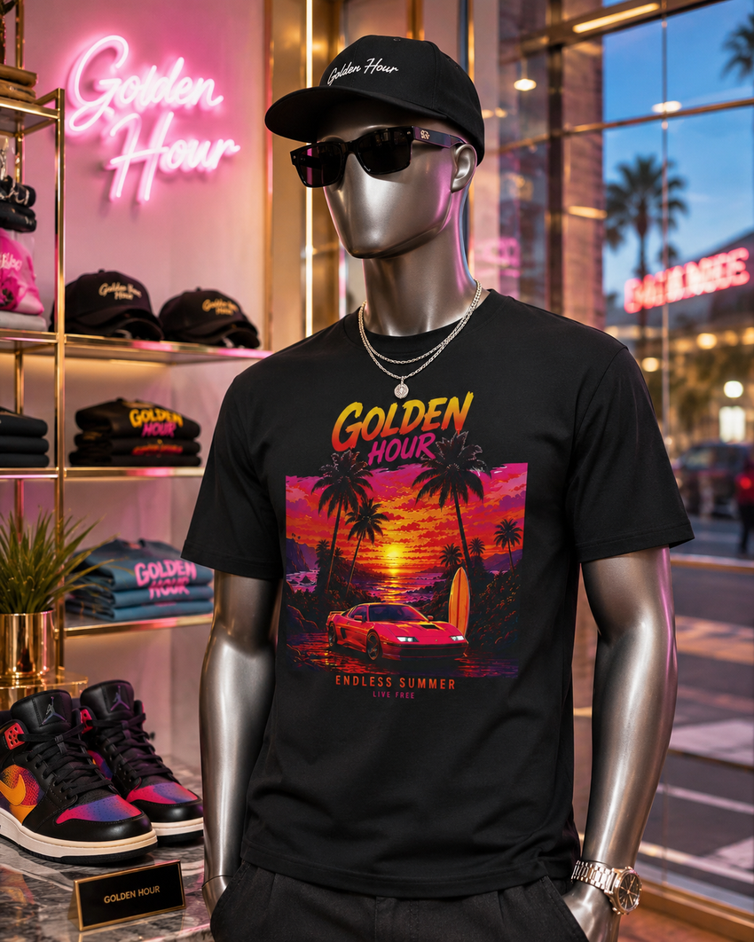 Golden Hour Graphic Sueded T-Shirt
