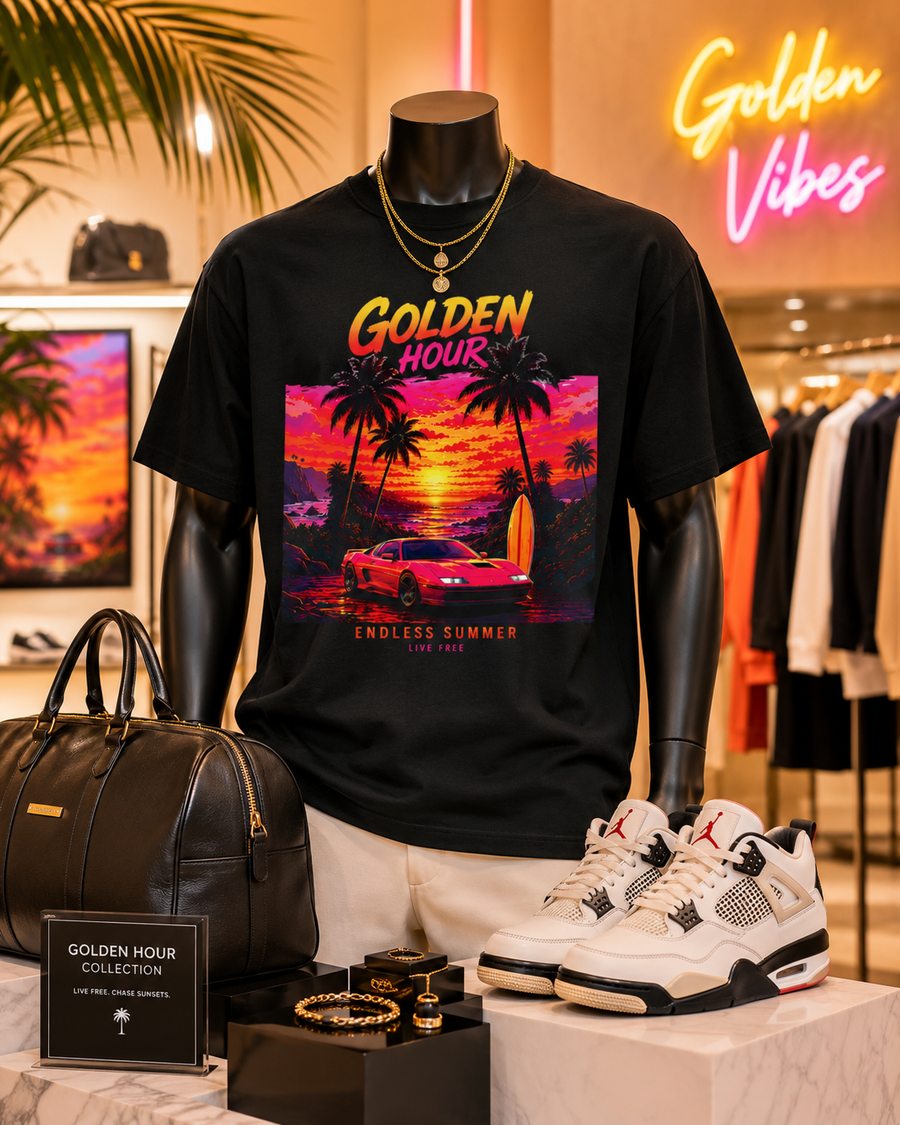 Golden Hour Graphic Sueded T-Shirt