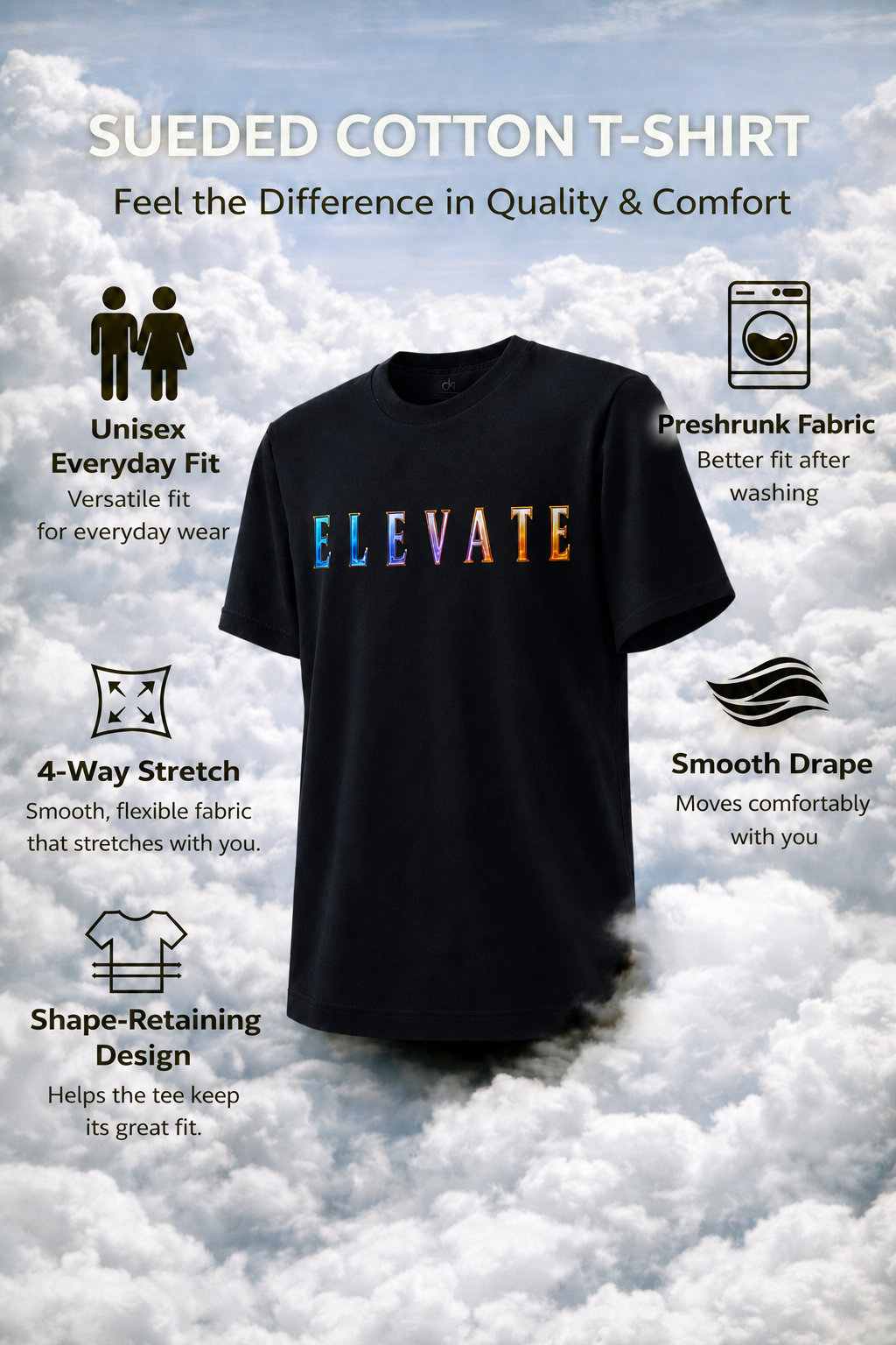 ELEVATE — Luxury Suede Unisex Tee