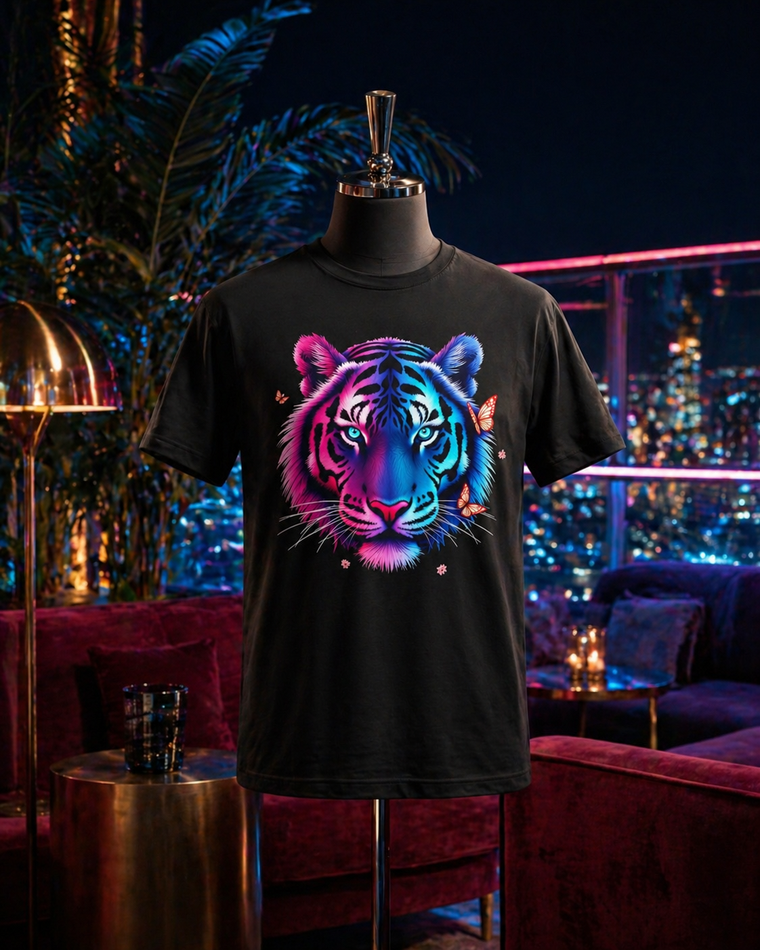 Vibrant Neon Tiger Tee