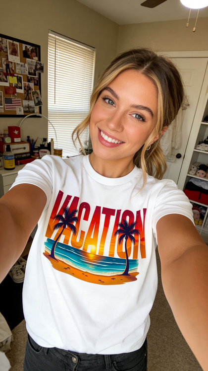 Customer wearing Virtua Vibe tee