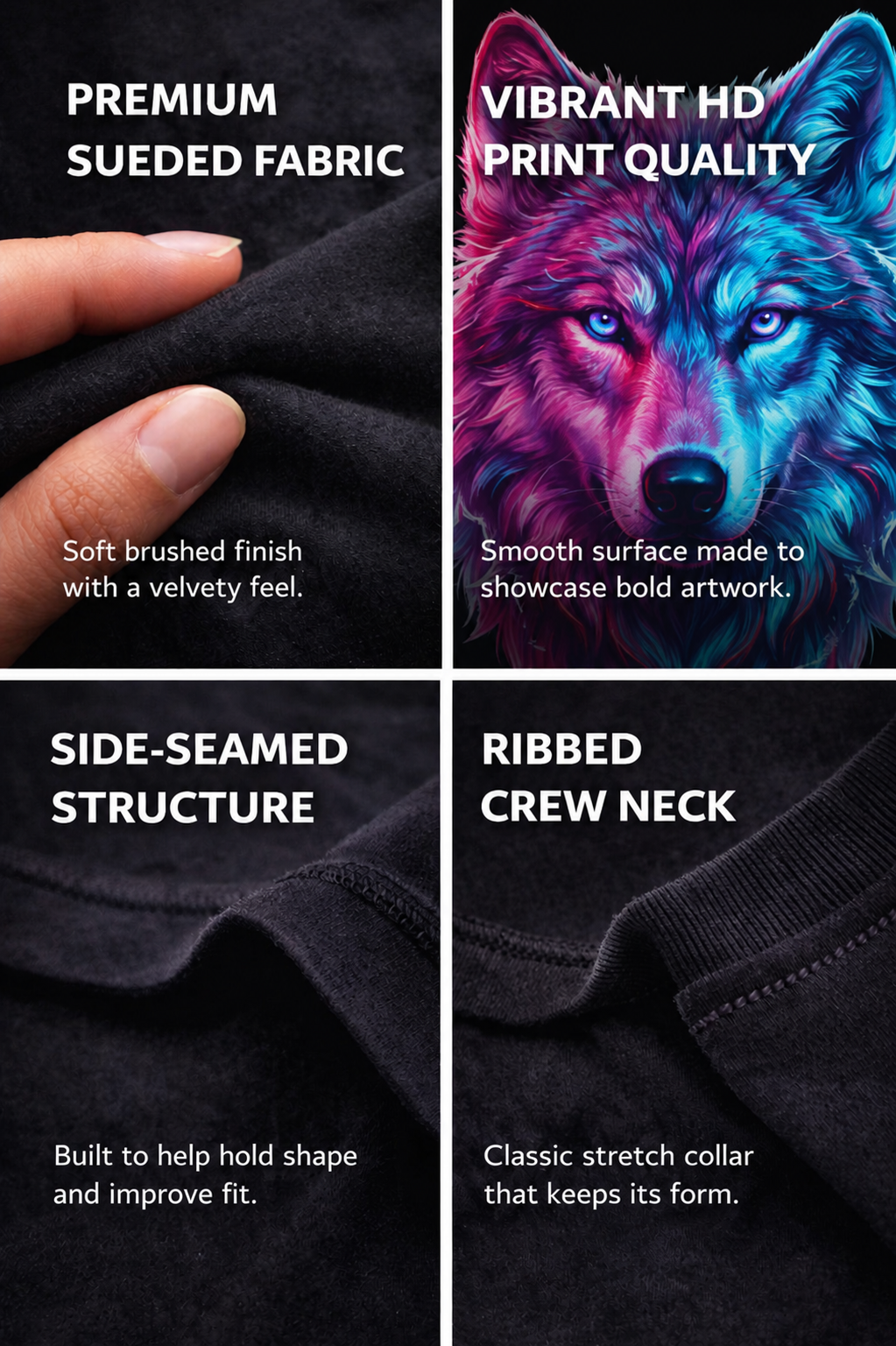 Neon Wolf Graphic Unisex Tee
